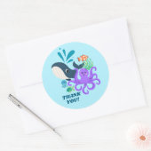 Underwater Friends Party Child Birthday Ronde Sticker (Envelop)