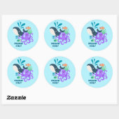 Underwater Friends Party Child Birthday Ronde Sticker (Vel)