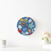 Underwater Life Pattern Ronde Klok (Huis)