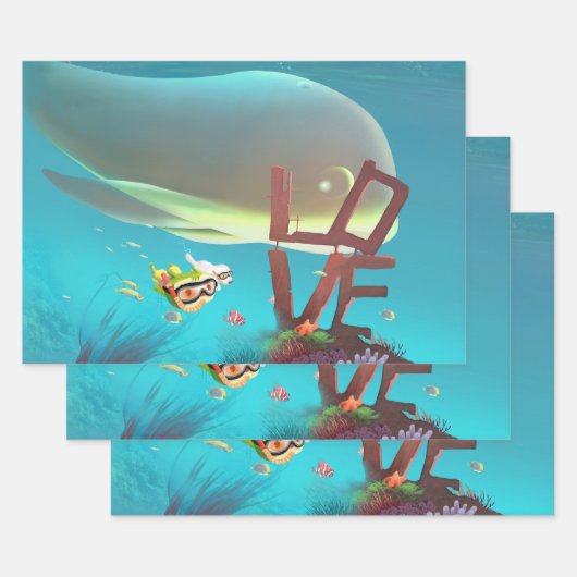 Underwater Love Inpakpapier Vel (Set)