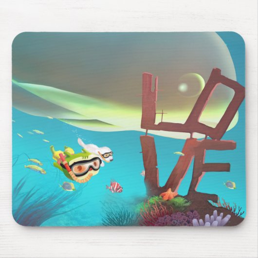 Underwater Love Muismat (Voorkant)