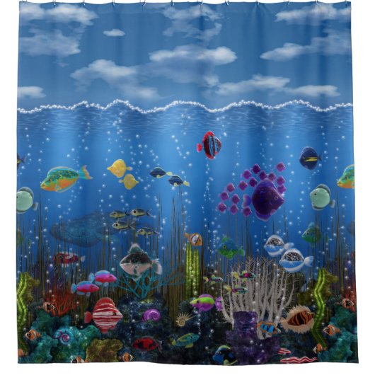 Underwater Love Shower Curtain Douchegordijn (Voorkant)