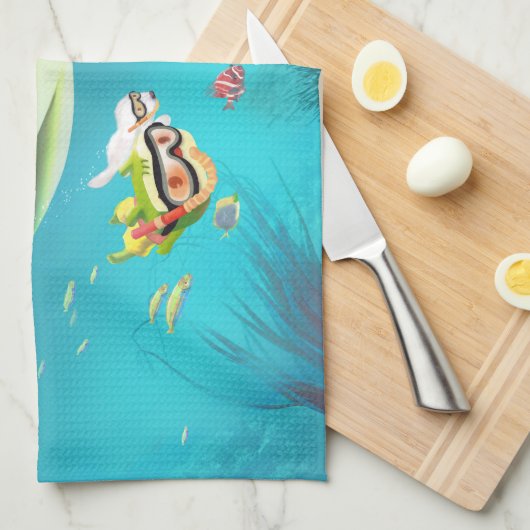 Underwater Love Theedoek (Quarter Fold)