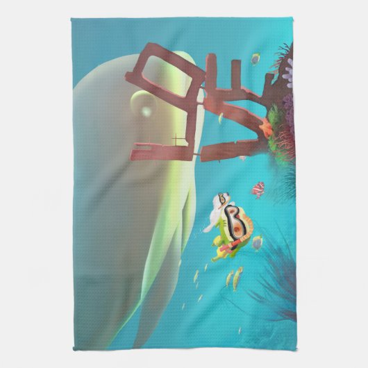 Underwater Love Theedoek (Verticaal)