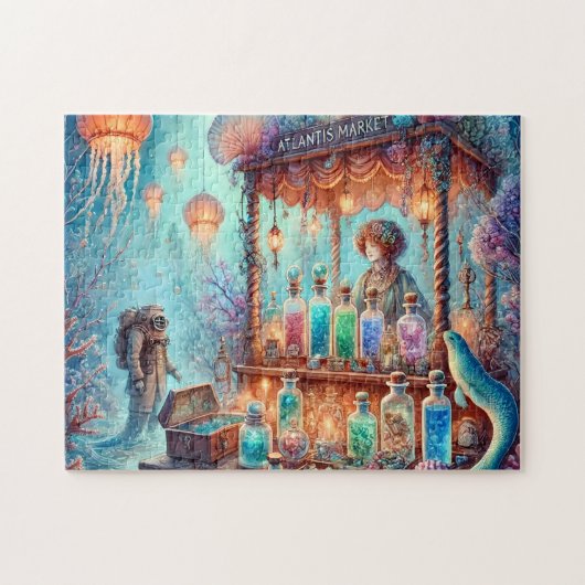 Underwater Mermaid & Deep Sea Diver Legpuzzel (Horizontaal)