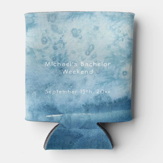 Underwater Ocean Bubbles Monogram Vrijgezellenweek Blikjeskoeler (Voorkant)