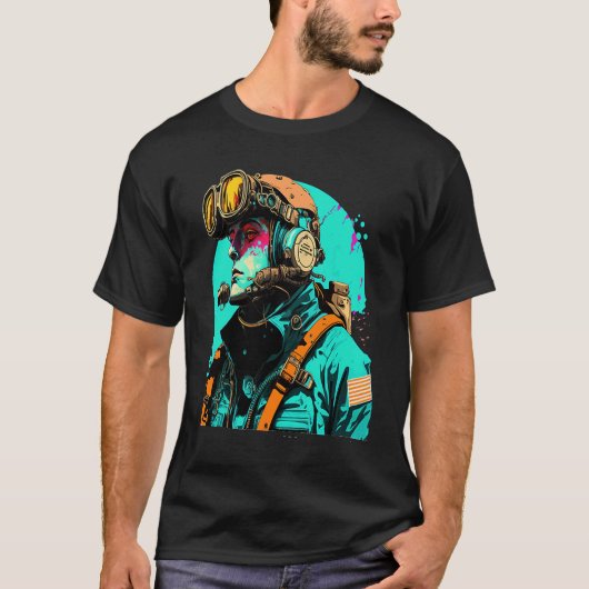 Underwater Photographer Pop Style Scuba Diver Dad  T-shirt (Voorkant)