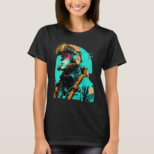 Underwater Photographer Pop Style Scuba Diver Dad  T-shirt (Voorkant)