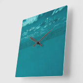 Underwater Pool Glam 2 Vierkante Klok (Hoek)