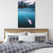 Underwater reflections and bubbles. canvas afdruk (Insitu (Slaapkamer))