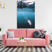 Underwater reflections and bubbles. canvas afdruk (Insitu (Woonkamer))