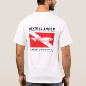 Underwater Sports Sixgill Shark Dive Flag Shirt (Achterkant)