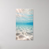 Underwater sunlight shimmers on the sandy seabed canvas afdruk (Voorkant)