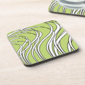 Underwater  Wave lime green Bier Onderzetter (Linkerzijde)