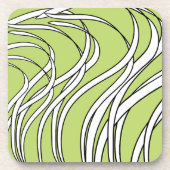 Underwater  Wave lime green Bier Onderzetter (Voorkant)