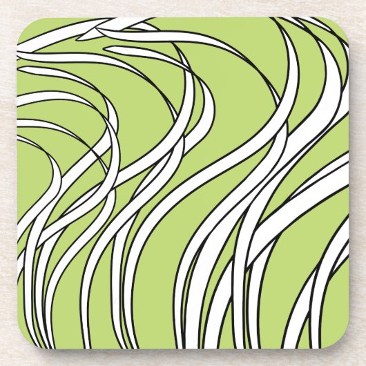 Underwater  Wave lime green Bier Onderzetter (Voorkant)