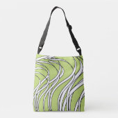 Underwater  Wave lime green Crossbody Tas (Achterkant)