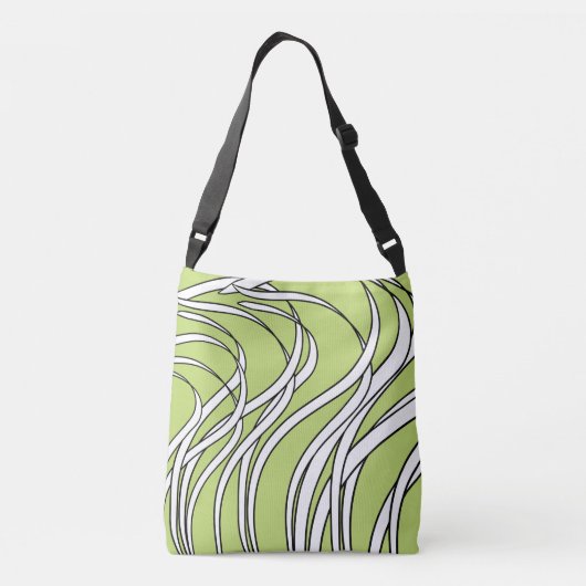 Underwater  Wave lime green Crossbody Tas (Achterkant)