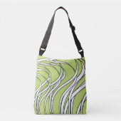 Underwater  Wave lime green Crossbody Tas (Voorkant)