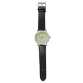 Underwater  Wave lime green Horloge (Vlak)