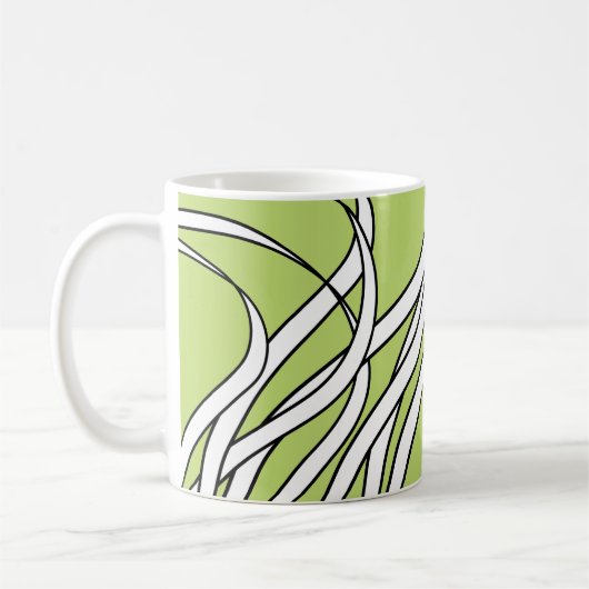 Underwater  Wave lime green Koffiemok (Links)
