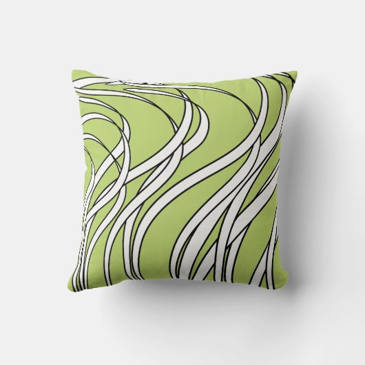 Underwater  Wave lime green Kussen (Achterkant)