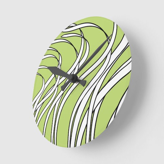 Underwater  Wave lime green Ronde Klok (Hoek)