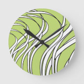 Underwater  Wave lime green Ronde Klok (Voorkant)