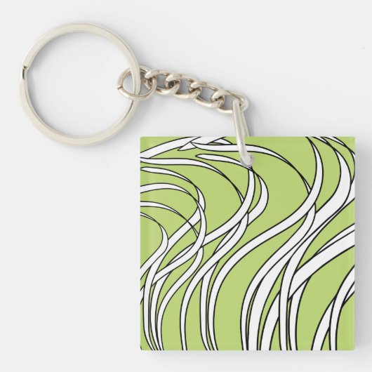 Underwater  Wave lime green Sleutelhanger (voorkant)