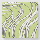 Underwater  Wave lime green Stenen Onderzetter (Voorkant)