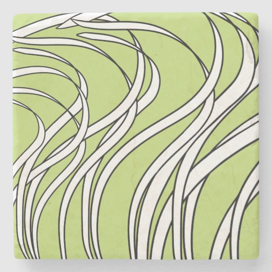 Underwater  Wave lime green Stenen Onderzetter (Voorkant)
