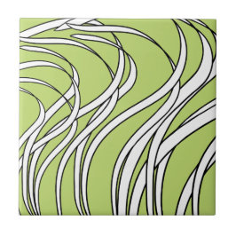 Underwater  Wave lime green Tegeltje