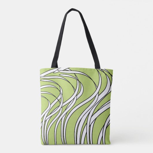 Underwater  Wave lime green Tote Bag (Achterkant)