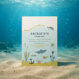 Underwater World Birthday Uitnodiging voor kindere