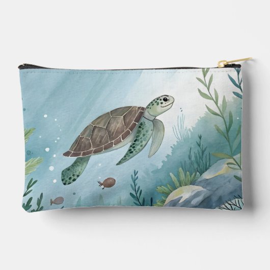 Underwater world with turtle etui (Achterkant)