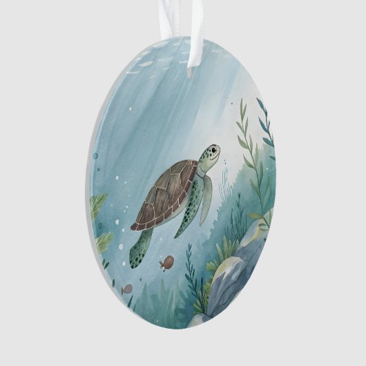 Underwater world with turtle ornament (voorkant)