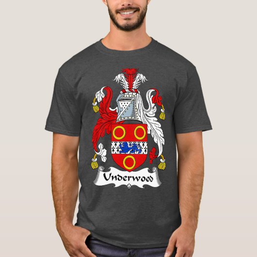 Underwood Coat of Arms  Family Crest T-shirt (Voorkant)