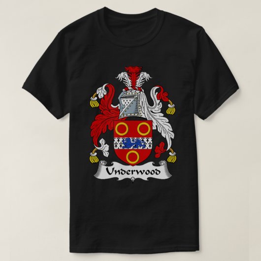 Underwood Coat of Arms Family Crest T-shirt (Design voorkant)