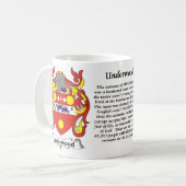 Underwood Family Coat of Arms Mok (Voorkant links)