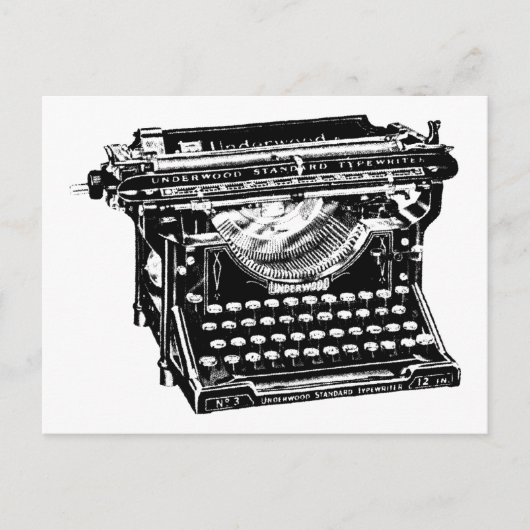 Underwood Typewriter Briefkaart (Voorkant)