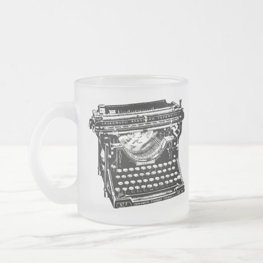 Underwood Typewriter Matglas Koffiemok (Links)