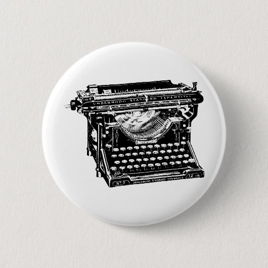 Underwood Typewriter Ronde Button 5,7 Cm (Voorkant)