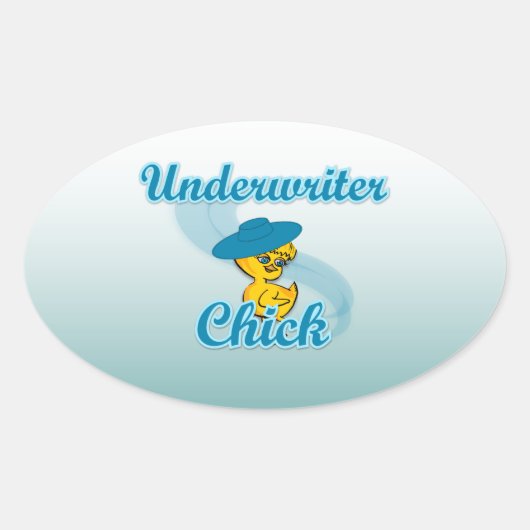 Underwriter Chick #3.png Ovale Sticker (Voorkant)