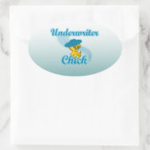 Underwriter Chick #3.png Ovale Sticker (Tas)
