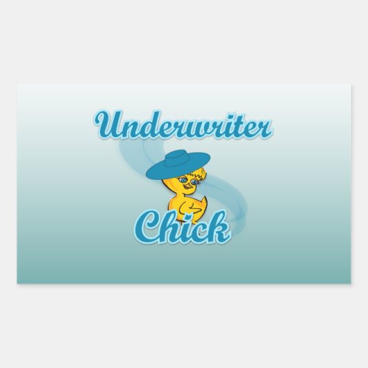 Underwriter Chick #3.png Rechthoekige Sticker (Voorkant)