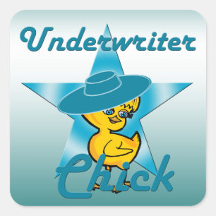 Underwriter Chick #7 Vierkante Sticker