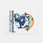 Undiagnosed But Everyone's Pretty Sure Funny Racco Fleece Deken (Voorkant (Horizontaal))