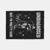 Undiagnosed But I'm Pretty Sure Funny Autism Racco Fleece Deken (Voorkant (Horizontaal))