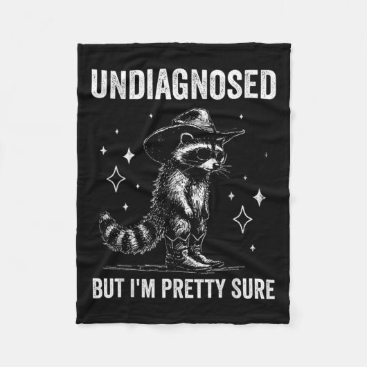 Undiagnosed But I'm Pretty Sure Funny Autism Racco Fleece Deken (Voorkant)