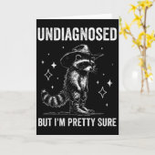 Undiagnosed But I'm Pretty Sure Funny Autism Racco Kaart (Gele Bloem)